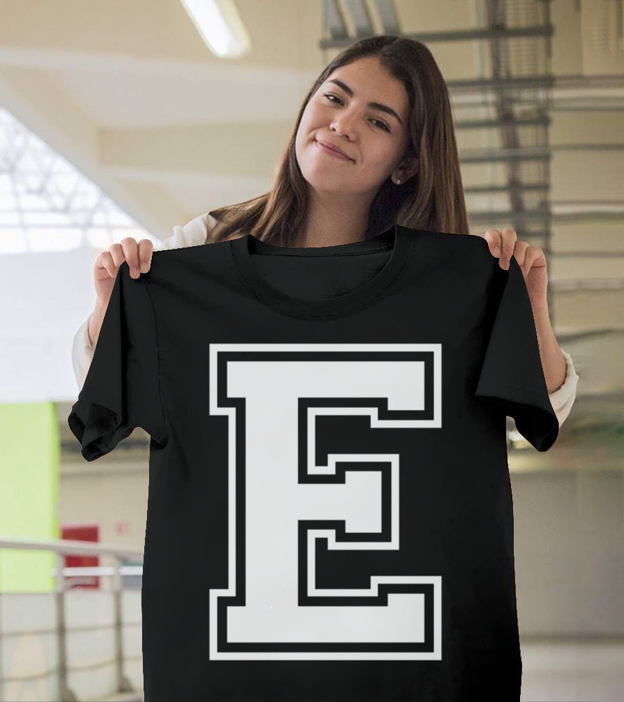Letter E Initial Old School Group Match T-Shirt
