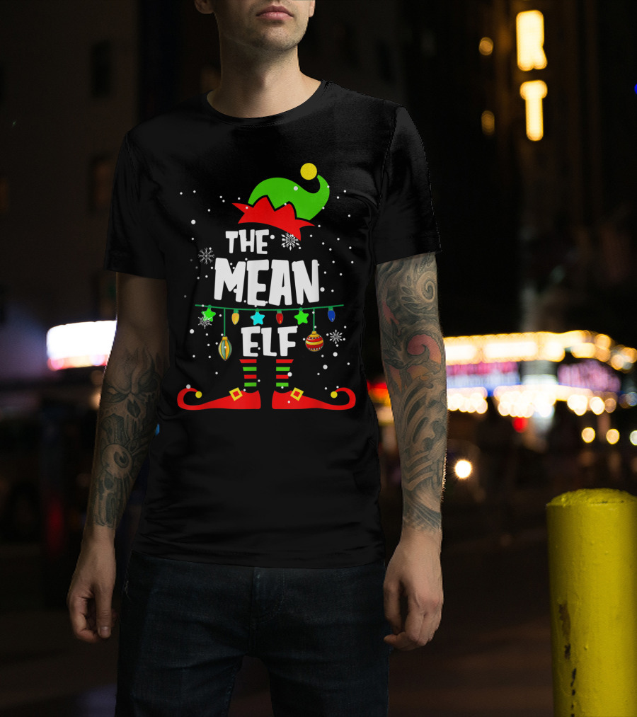 The Mean Elf Christmas Party Matching Family Group T-Shirt