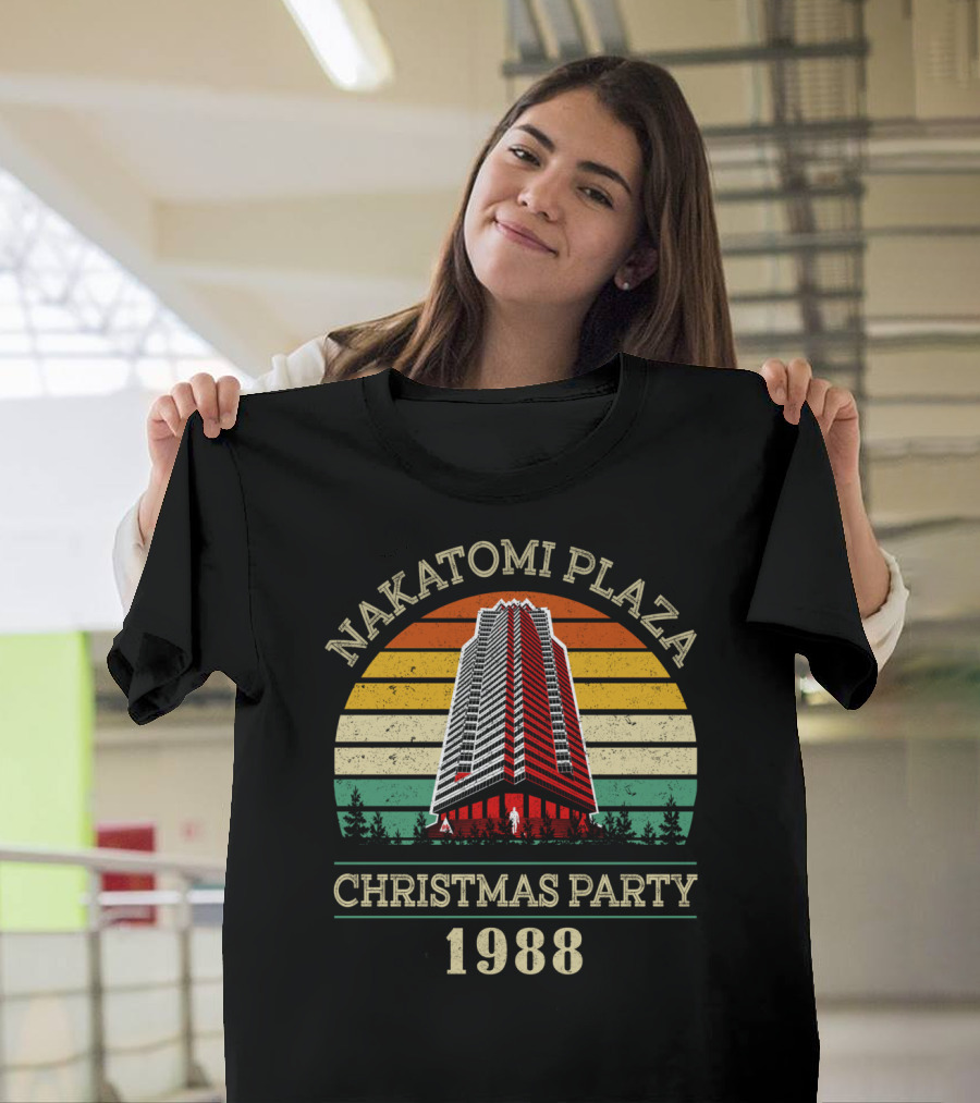 Nakatomi Plaza Christmas Party 1988 Retro Men Boy Pop Culture T-Shirt