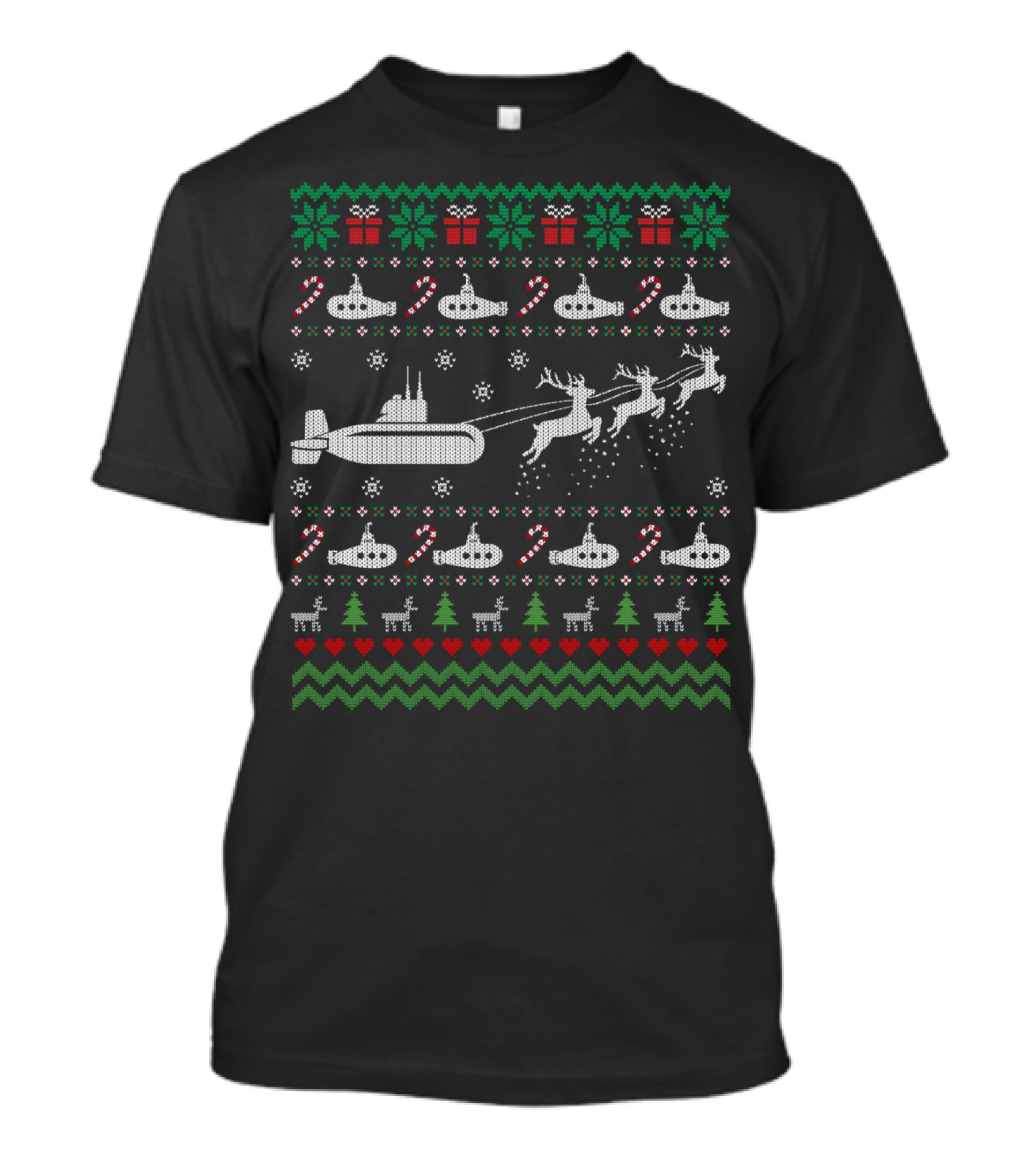 Navy Submarine Submariner Holiday Christmas T-Shirt