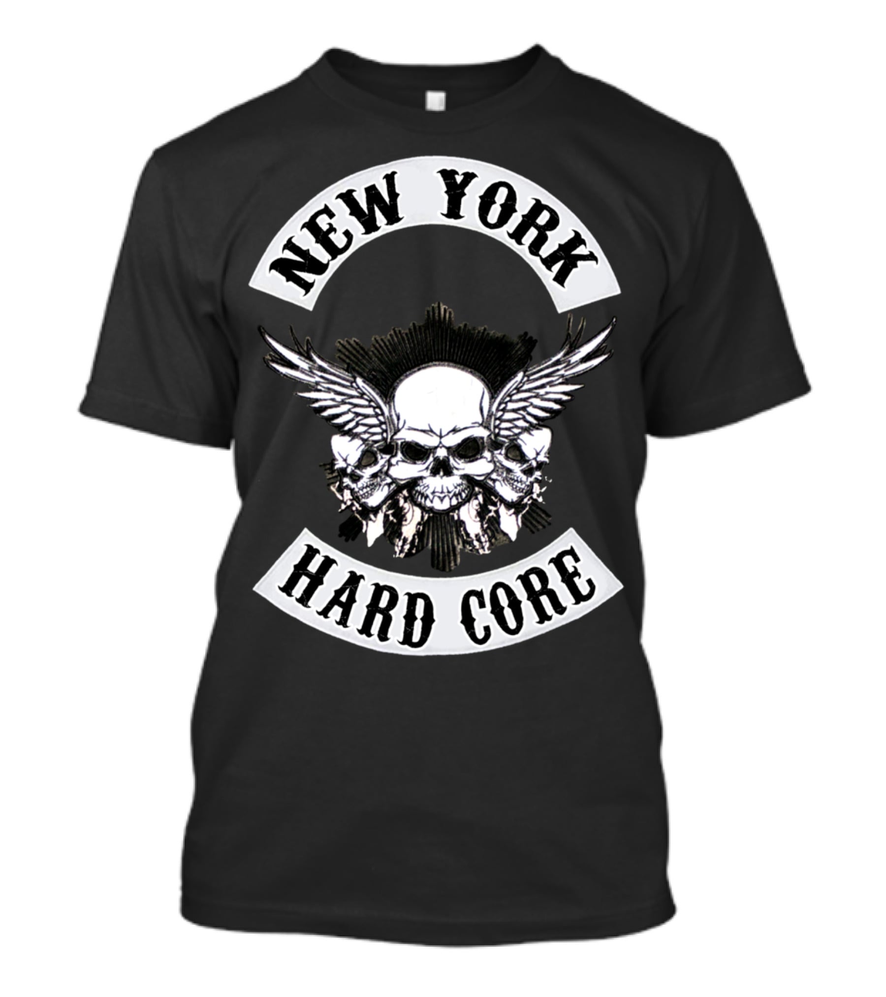 New York Hard Core Skull Wings Nyhc Usa Straight Edge T-Shirt