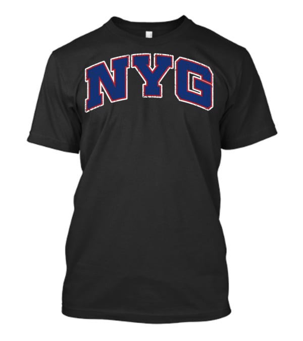 NYG Vintage New York Football Classic Blue And Red T-Shirt