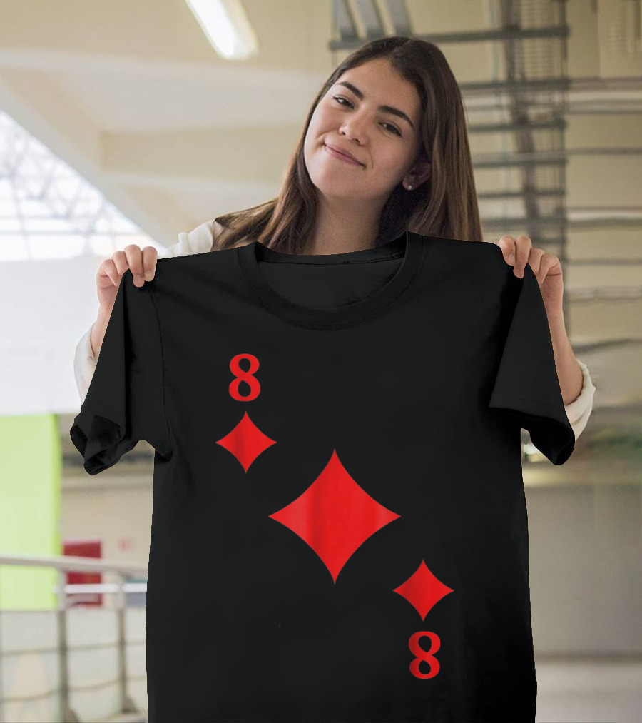 Eight of Diamonds Card Halloween Costume Deck Playing Cards T-Shirt