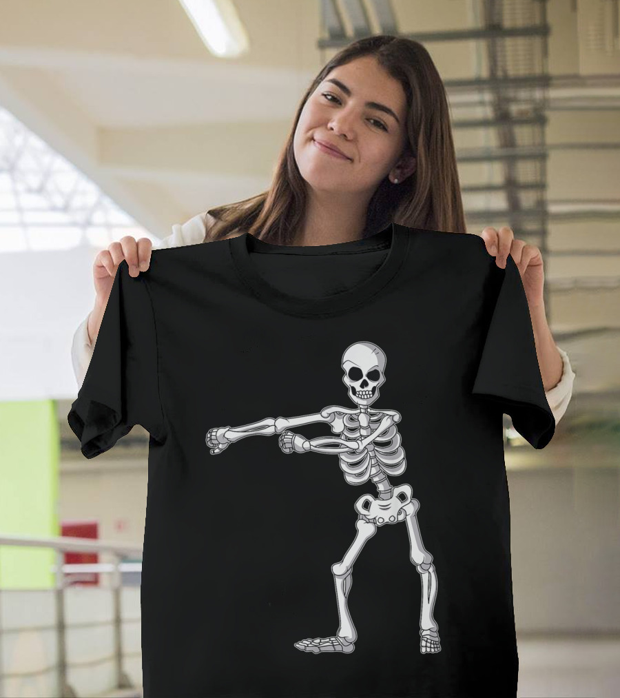 Flossing Skeleton Funny Halloween Dance T-Shirt