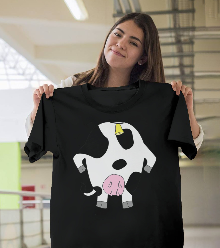 Funny Cow Costume Hilarious Easy Bell Udder T-Shirt