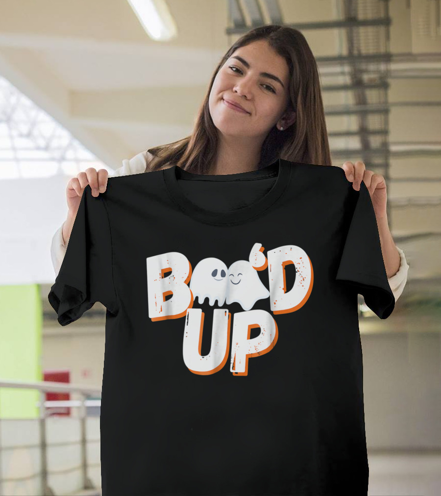 Boo'd Up Funny Cute Halloween Ghost Couple T-Shirt