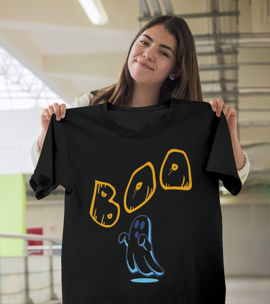 Boo Ghost Halloween Farm Fun T-Shirt
