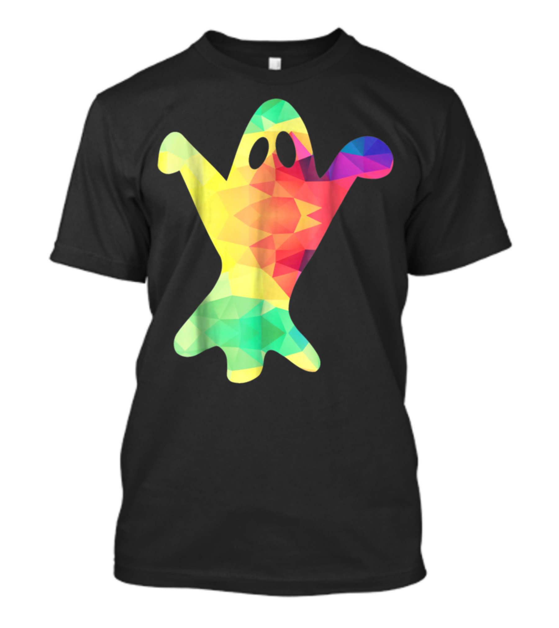 Halloween Ghost 1970s Tie Dye Super Groovy Psychedelic Colors T-Shirt