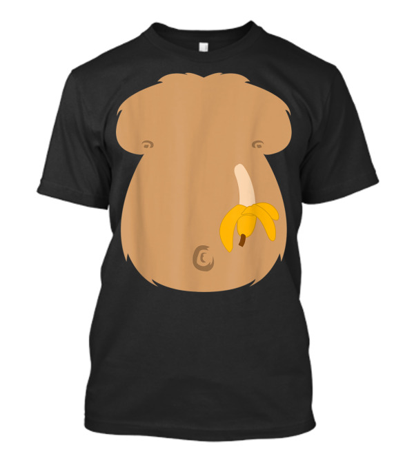 Halloween Gorilla Monkey Chest Lazy Banana DIY T-Shirt