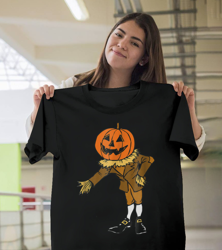 Jack O' Lantern Pumpkin King Classic Halloween Scarecrow T-Shirt