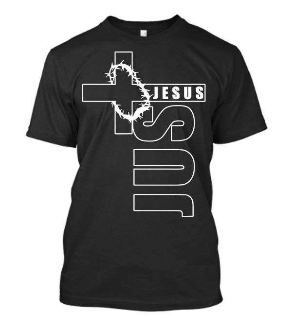 Just Jesus Crown Of Thorns Cross T-Shirt