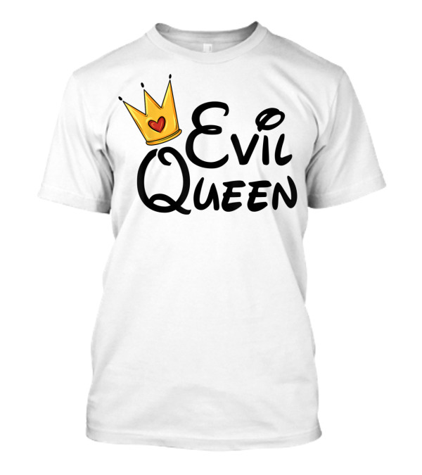 Evil Queen Halloween Costume Crown Icon Happy Evil Dwarf T-Shirt