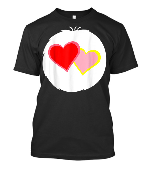 Funny Halloween Bear Costume I Love A Lot Red Pink Hearts T-Shirt