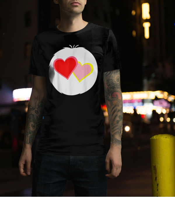 Funny Halloween Bear Costume I Love A Lot Red Pink Hearts T-Shirt