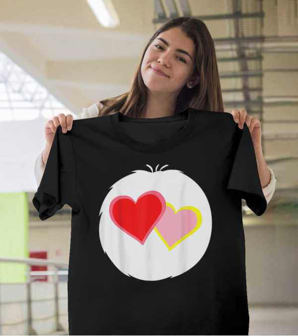 Funny Halloween Bear Costume I Love A Lot Red Pink Hearts T-Shirt