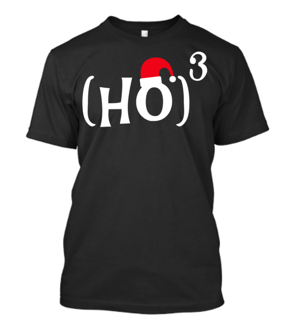 Ho Cubed Santa Hat Christmas Math Humor T-Shirt