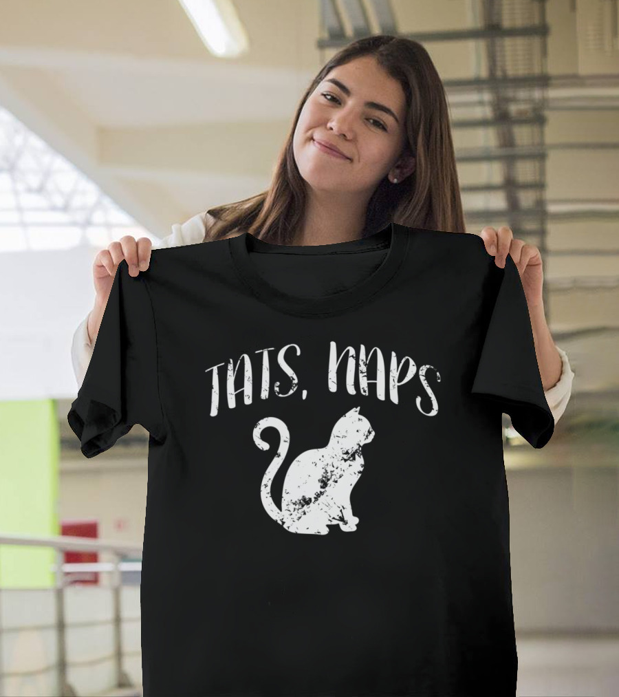 Tats Naps Funny Cat Lover Tattoo T-Shirt