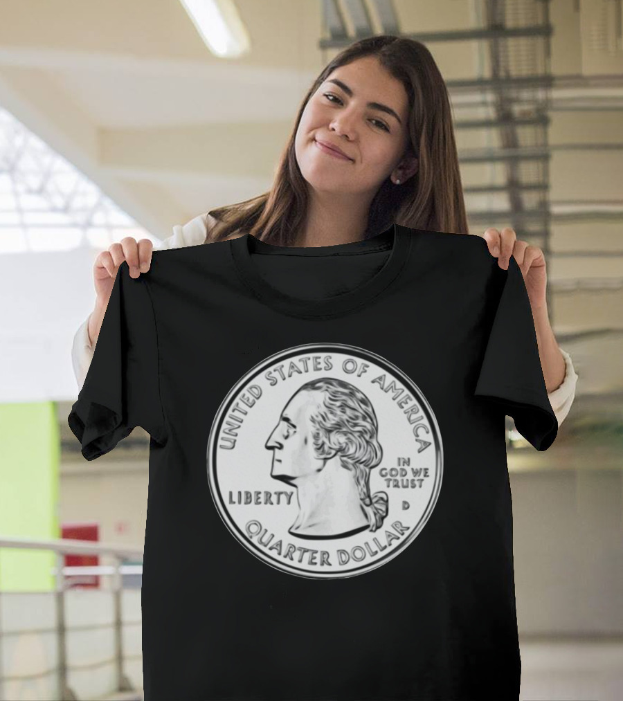 Quarter On Back Costume United States Liberty Quarterback T-Shirt