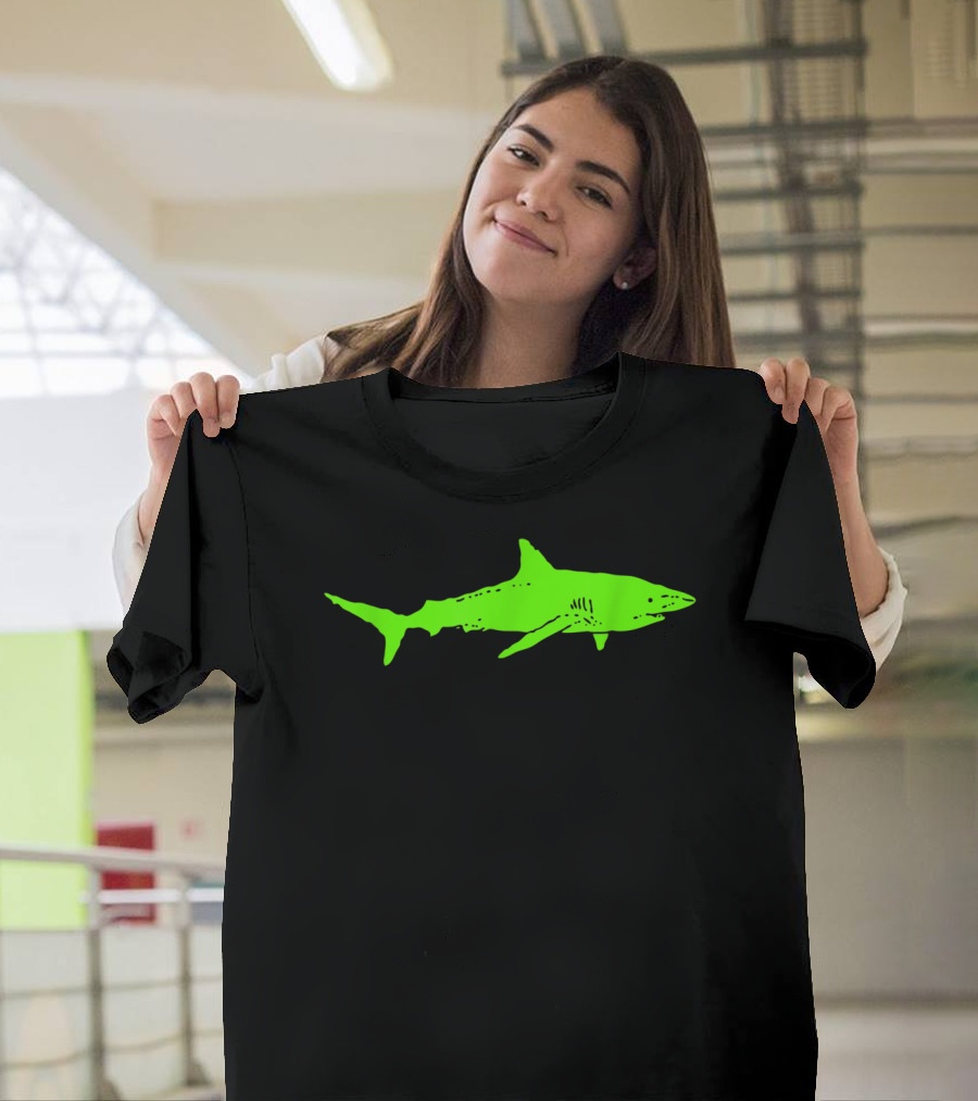 Shark Lover Neon Green Shark T-Shirt
