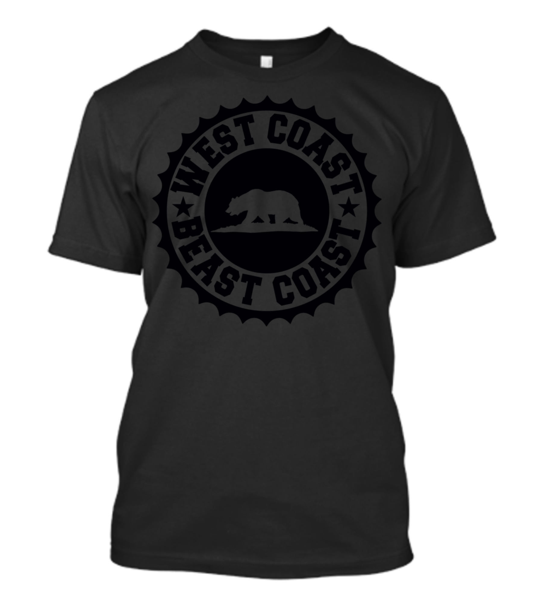 West Coast Beast Coast California Republic Bear Emblem T-Shirt
