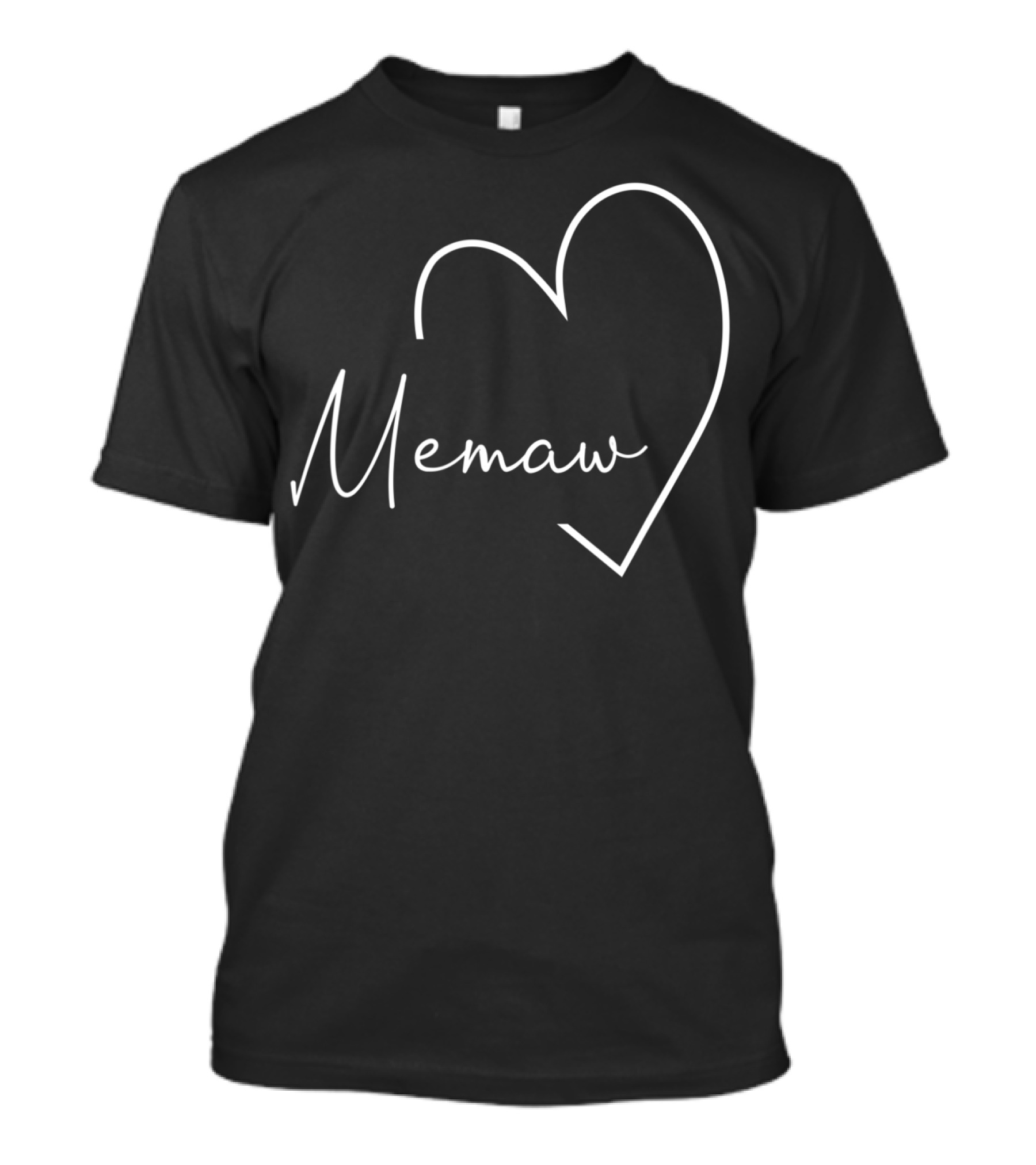 Memaw Heart Grandma Christmas Mother's T-Shirt