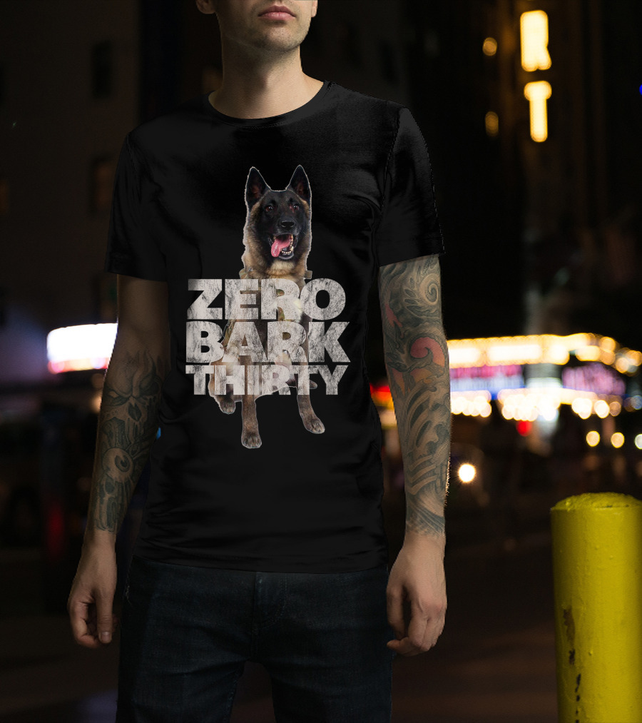 Zero Bark Thirty Tactical Dog Image T-Shirt