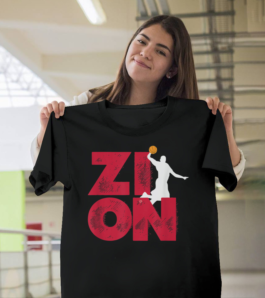 Zion Pelicans Basketball Dunk T-Shirt