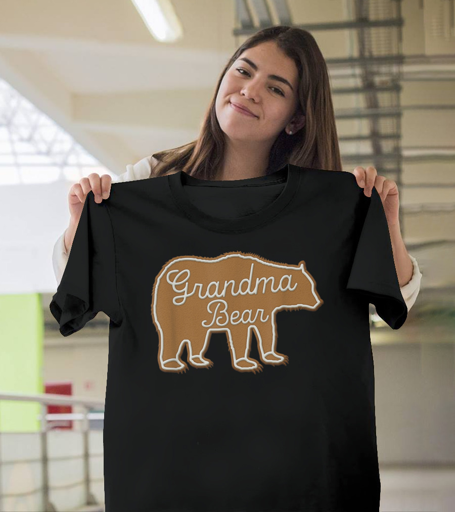 Grandma Bear Family Matching Brown T-Shirt