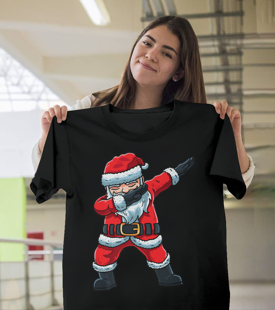 Funny Santa Claus Dab Dance Christmas Gesture T-Shirt