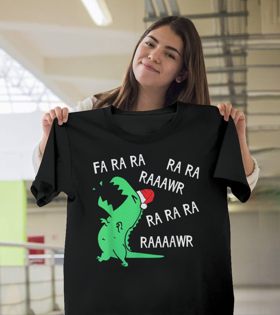 FA RA RA RAAAWR Dinosaur Christmas Carols T-Shirt