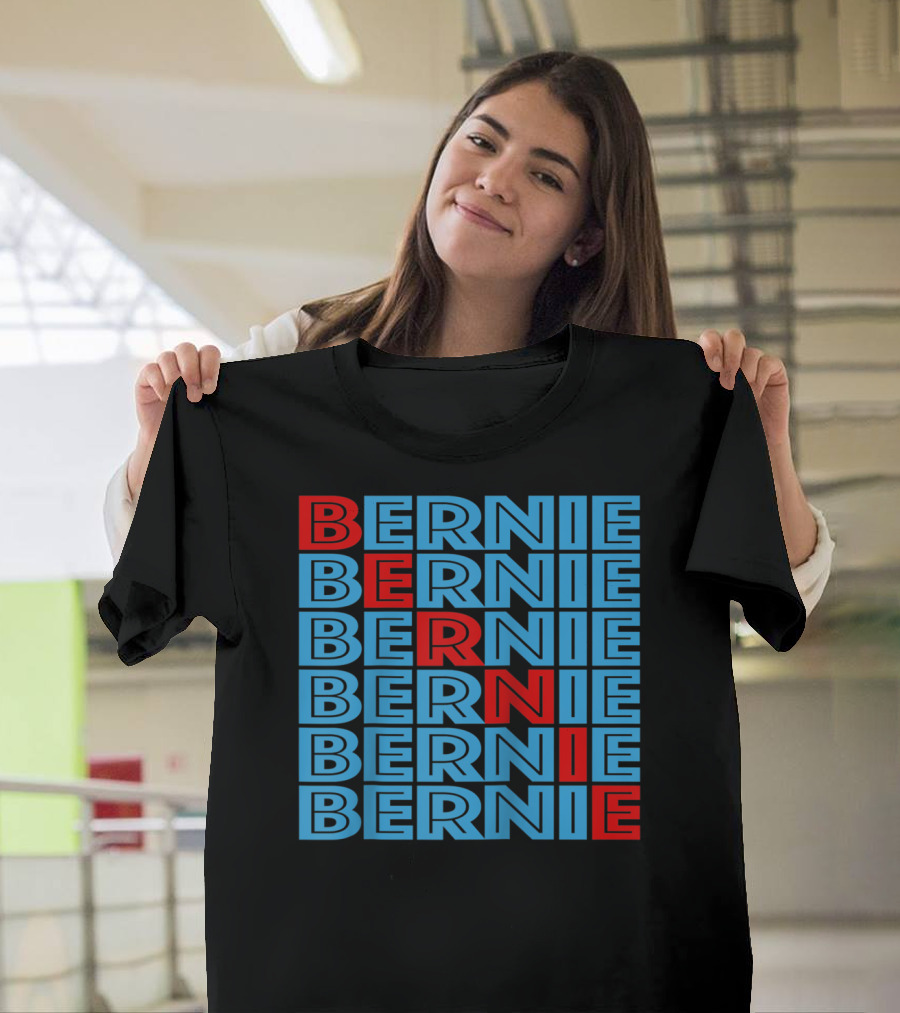 Bernie Sanders Repeated Text Stacks Senator Democratic T-Shirt