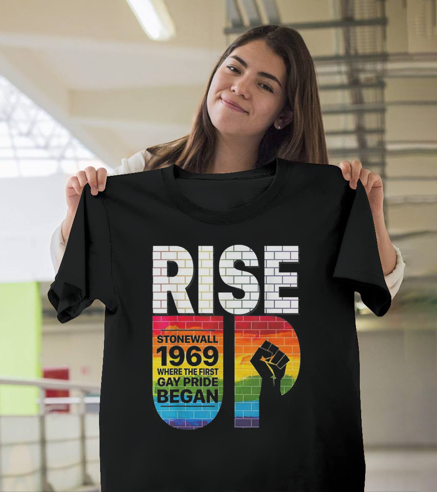 RISE UP Stonewall 1969 Where The First Gay Pride Began 50th NYC T-Shirt