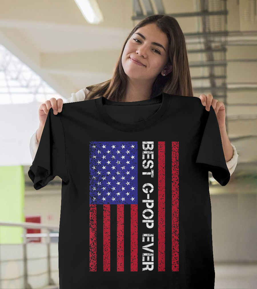 Best G-Pop Ever American Flag Father's Day T-Shirt