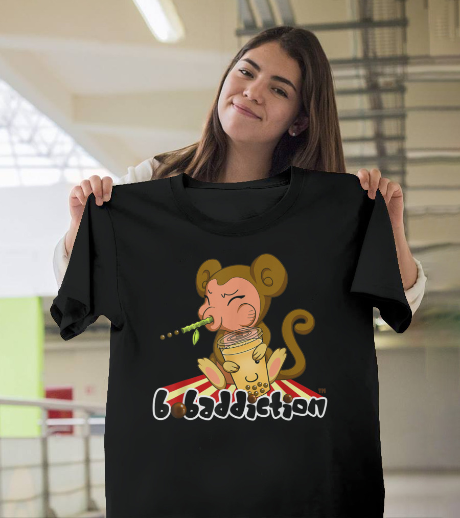 Bobaddiction Boba Bubble Tea Year Of The Monkey Chinese T-Shirt