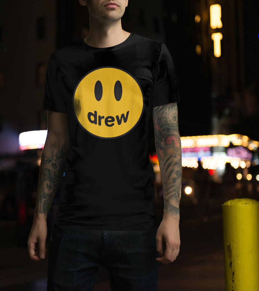 Drew Yellow Smiley Face Icon T-Shirt