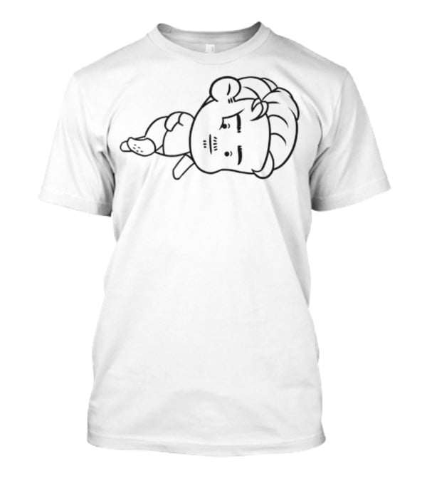 Fatherhood Funnys Top Gag Dad Parenti Iconic Character Outline T-Shirt