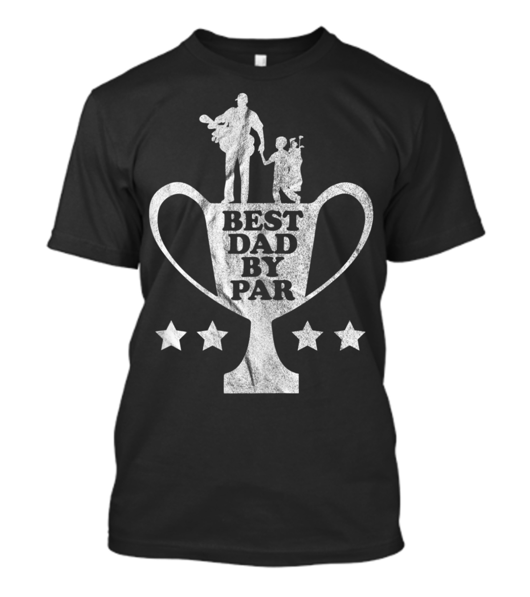 Funny Golf Fathers Day Trophy Best Dad By Par T-Shirt