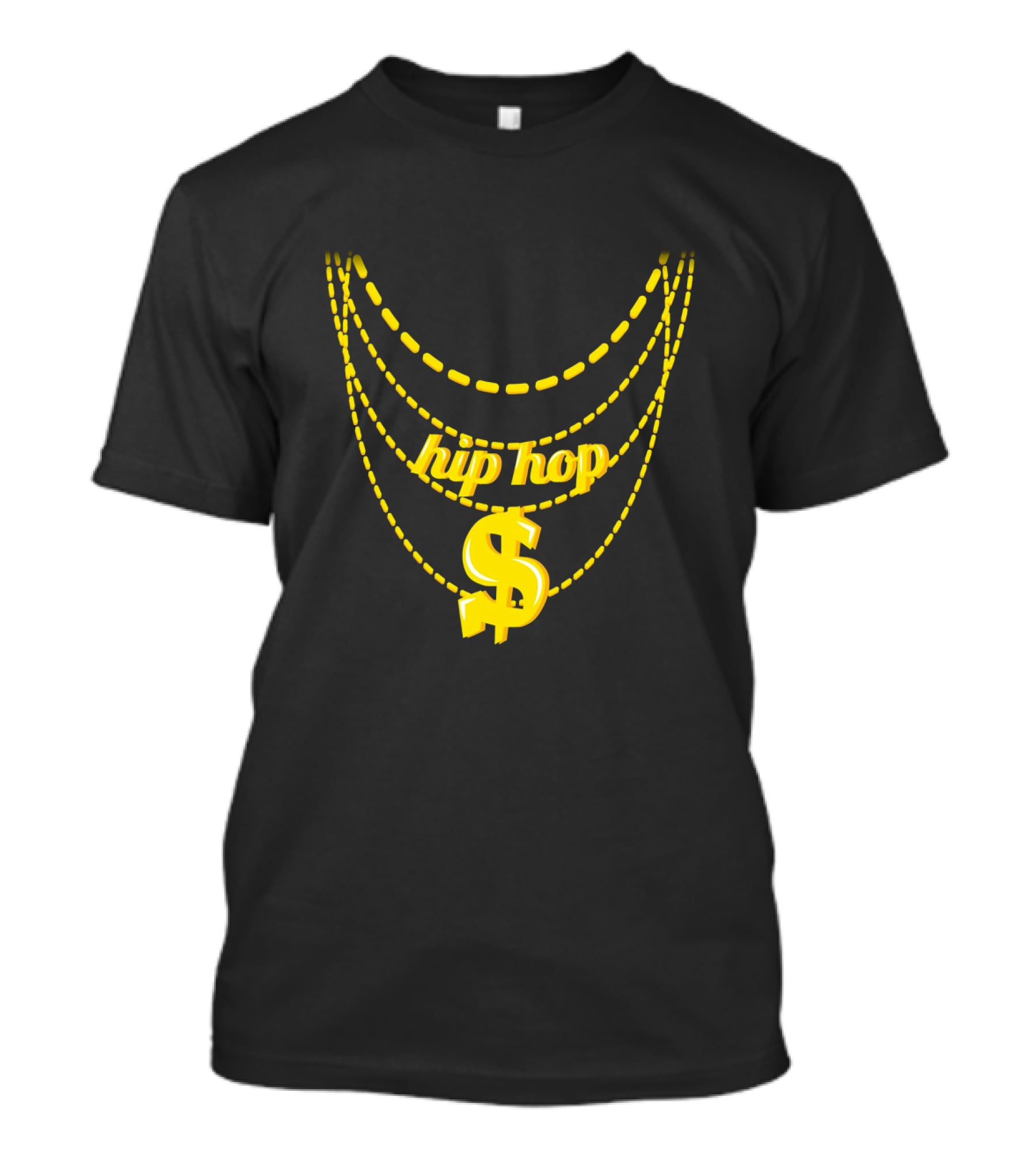 Hip Hop Costume Halloween Gold Chains Dollar Sign Necklace XJH T-Shirt