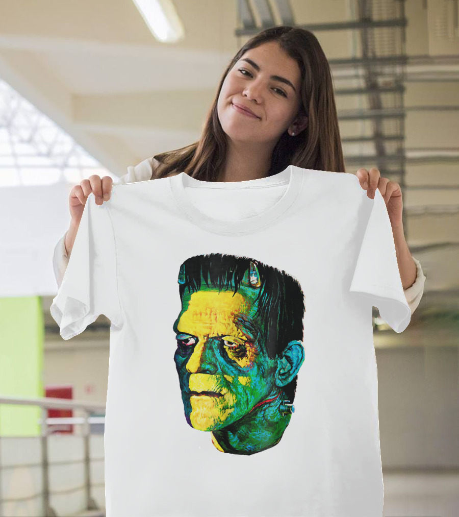 Karloff Frankenstein Monster Horror Movie Fan Iconic Colorful T-Shirt