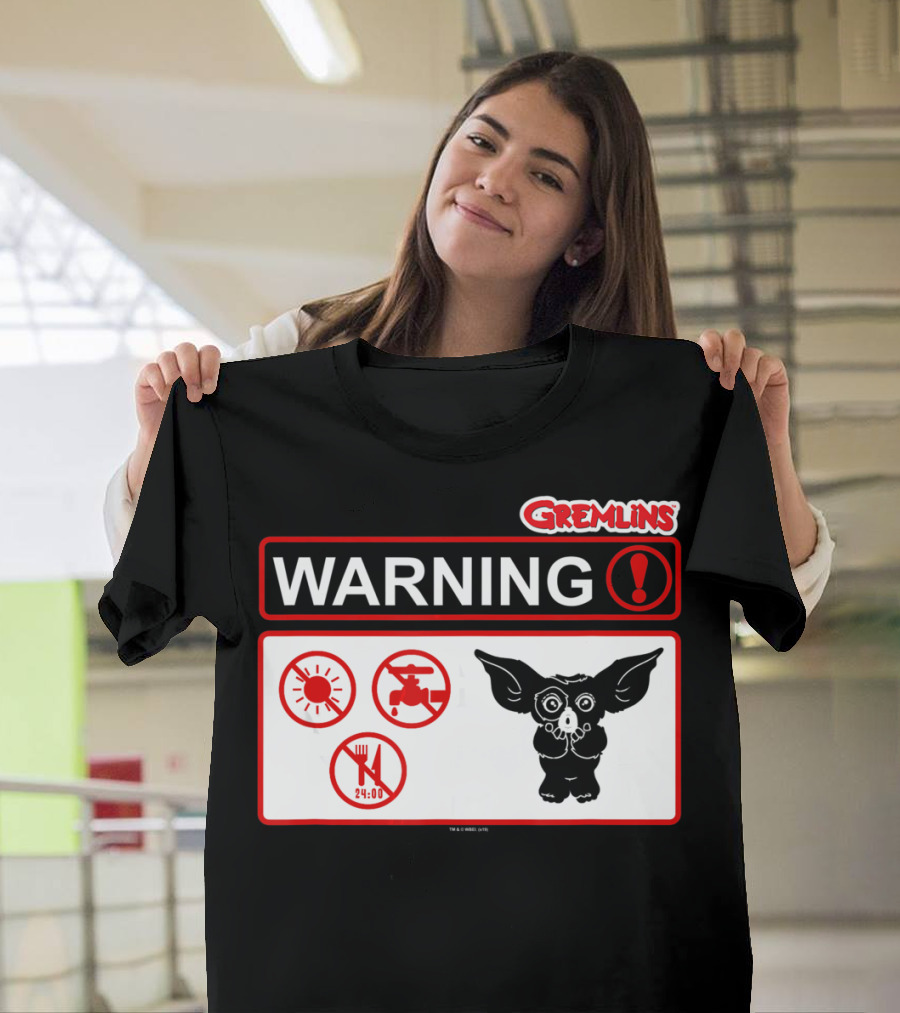 Gremlins Warning Sign Icons Gizmo T-Shirt