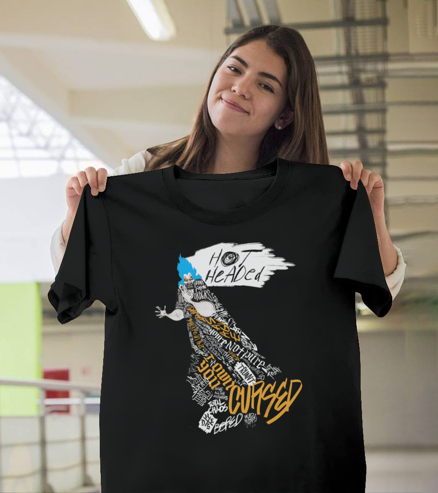 Disney Villains Hades Hot Headed Cursed Chaos Power Orders Word T-Shirt