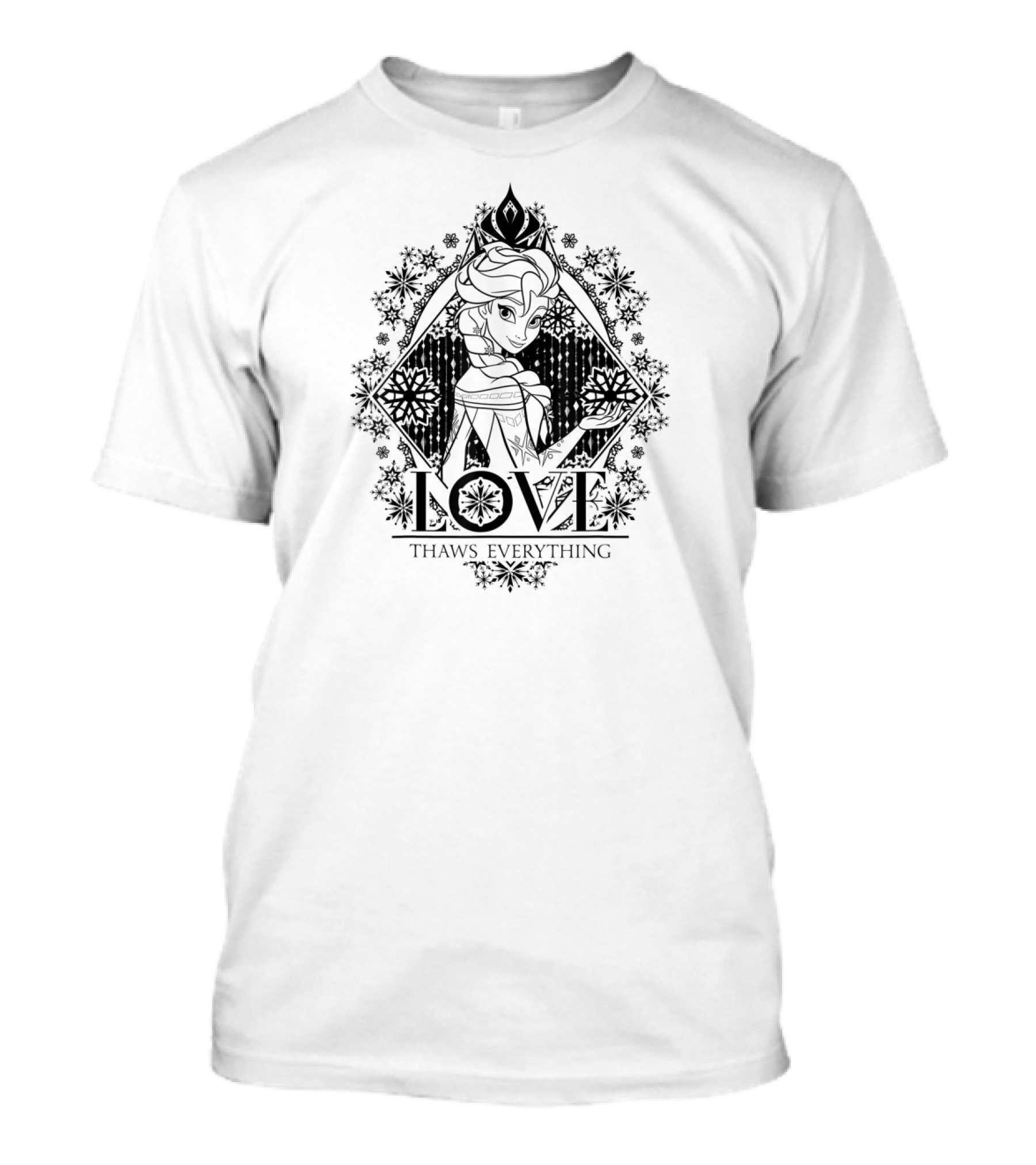 Disney Frozen Elsa Love Thaws Everything Snowflake Magic T-Shirt