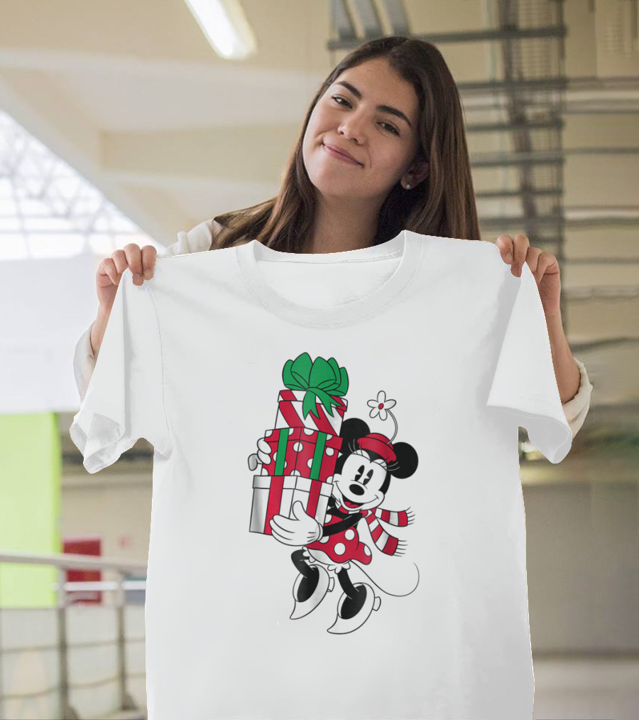 Disney Minnie Mouse Holiday Presents Christmas T-Shirt