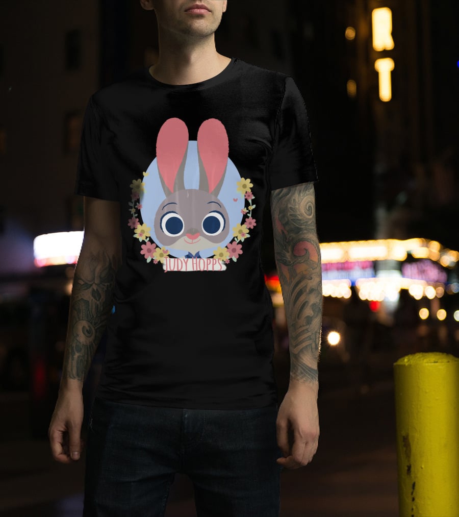 Zootopia Judy Hopps Floral Spring Wreath Disney T-Shirt