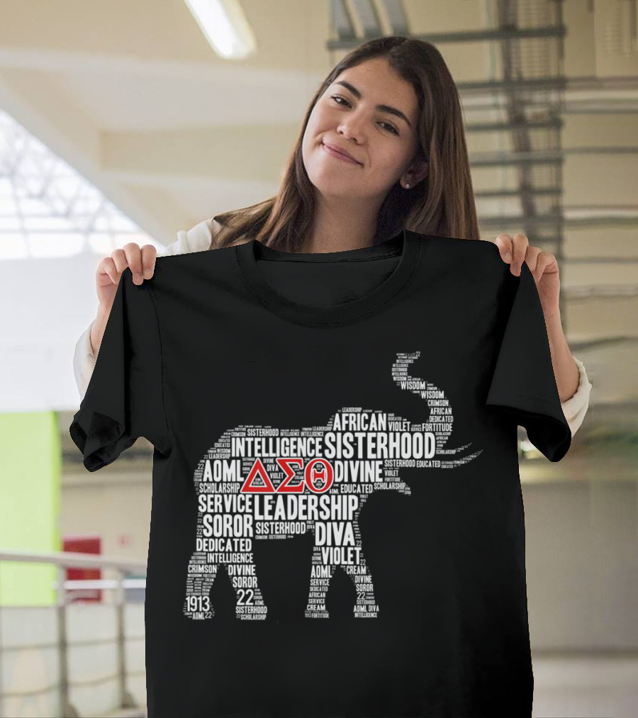 Elephant Delta Sigma Theta 1913 African Sisterhood Leadership Wisdom T-Shirt
