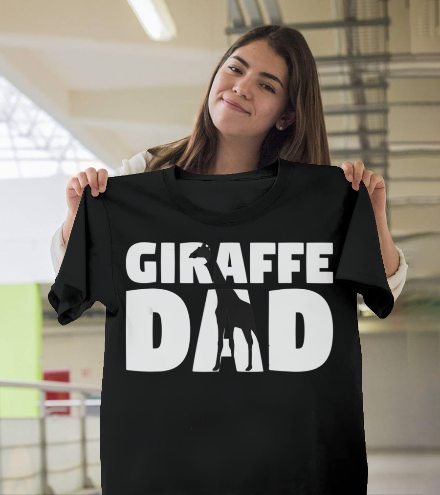 Giraffe Dad Giraffe Zoo Animal Lover T-Shirt