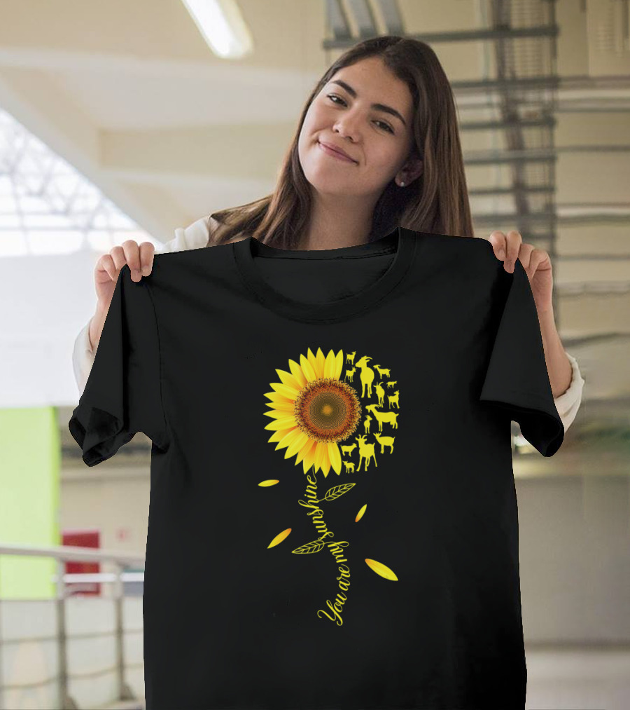 You Are My Sunshine Sunflower Goat Lovers Women Men Farmer T-Shirt