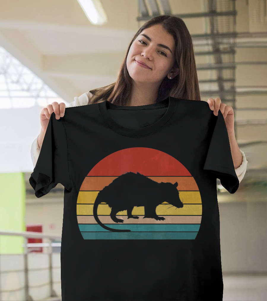 Opossum Vintage Style Possum Retro Sunset T-Shirt