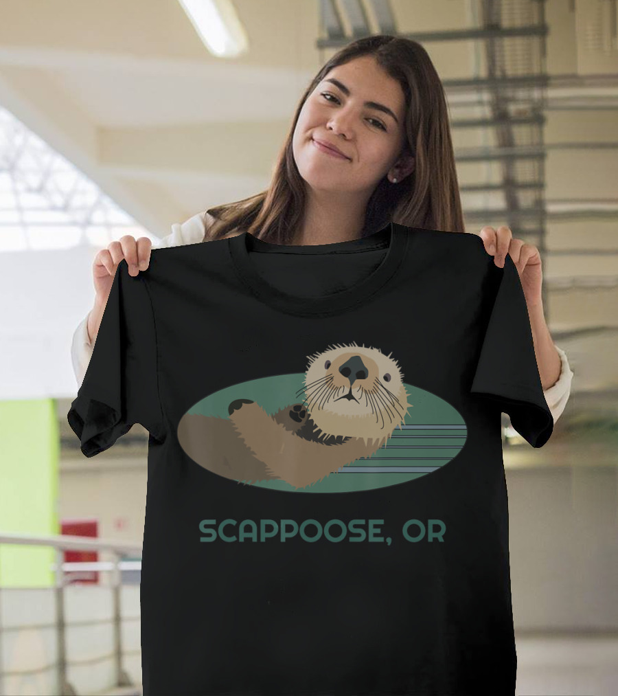 Scappoose OR Cute Otter Coast Resident Fisherman T-Shirt