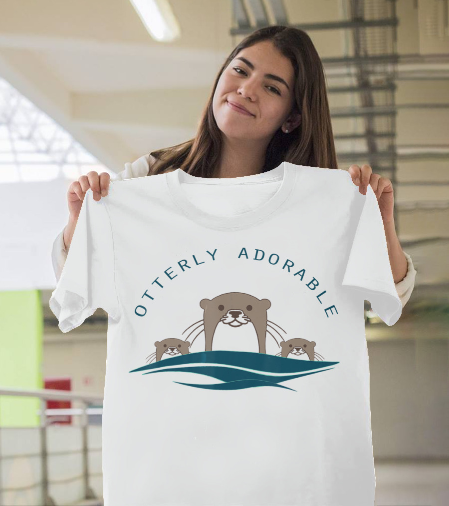 Otterly Adorable Sea Otter Ocean Wildlife Playful Trio T-Shirt
